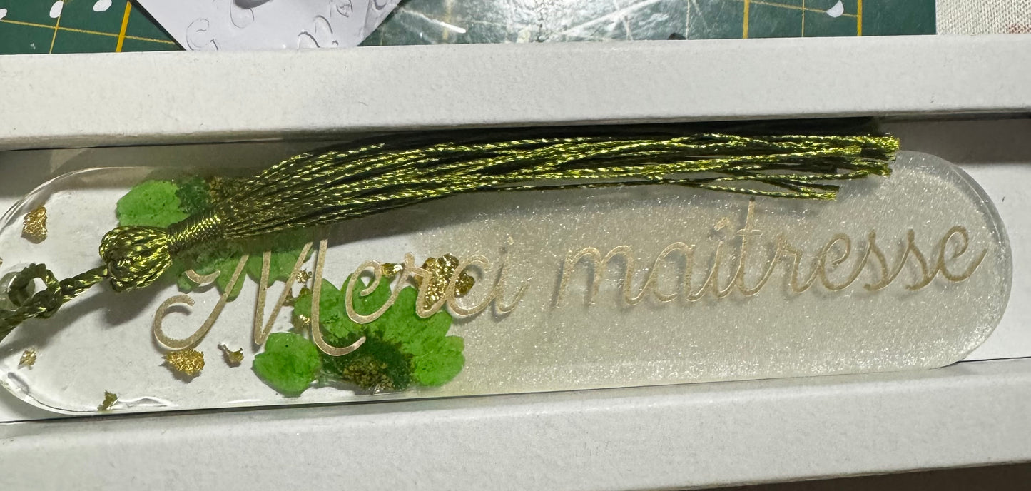 🌸 Marque-Page Fleuri Personnalisé & Boîte Cadeau offerte