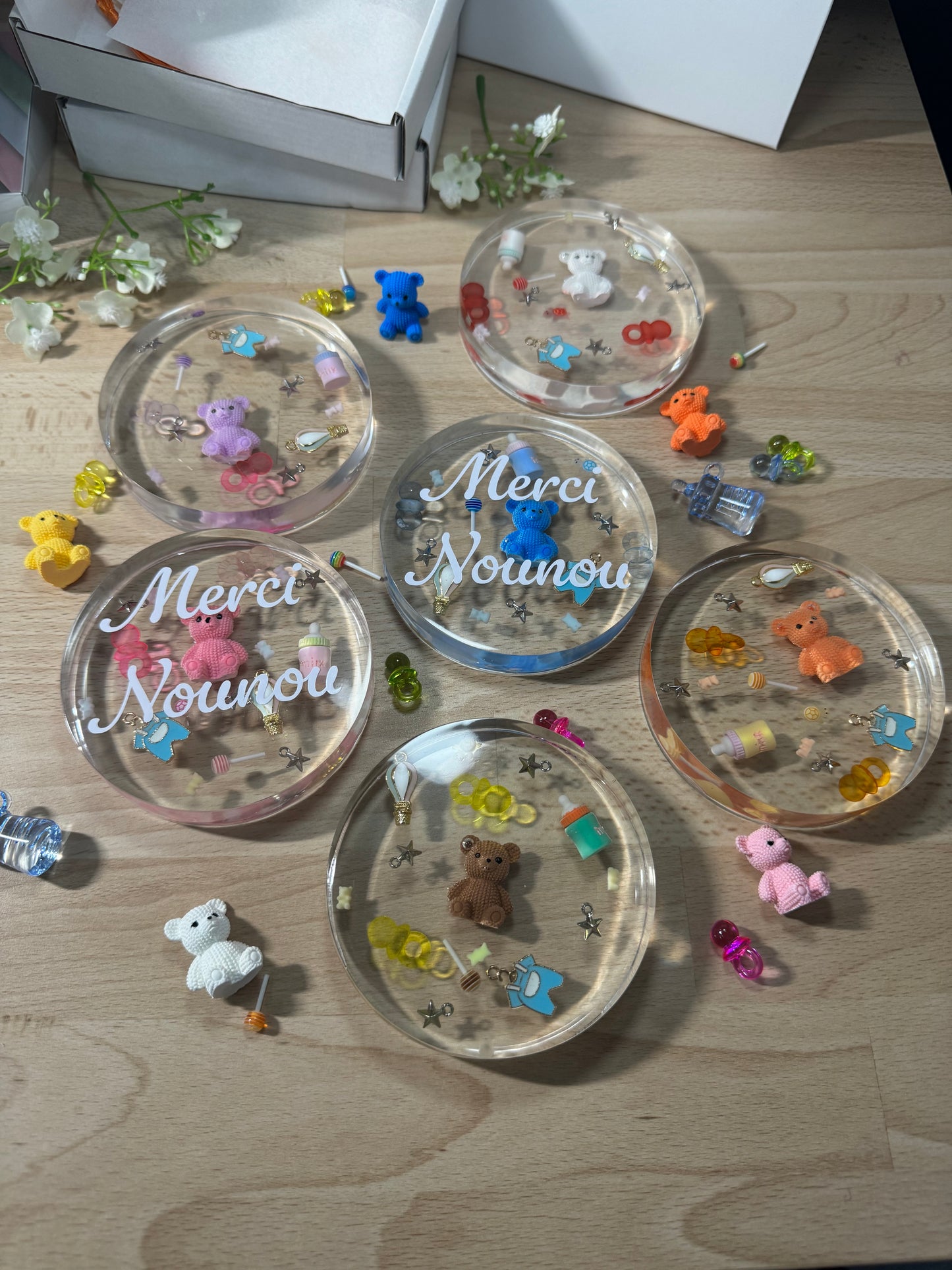 Dessous de verre personnalisé – Merci Nounou