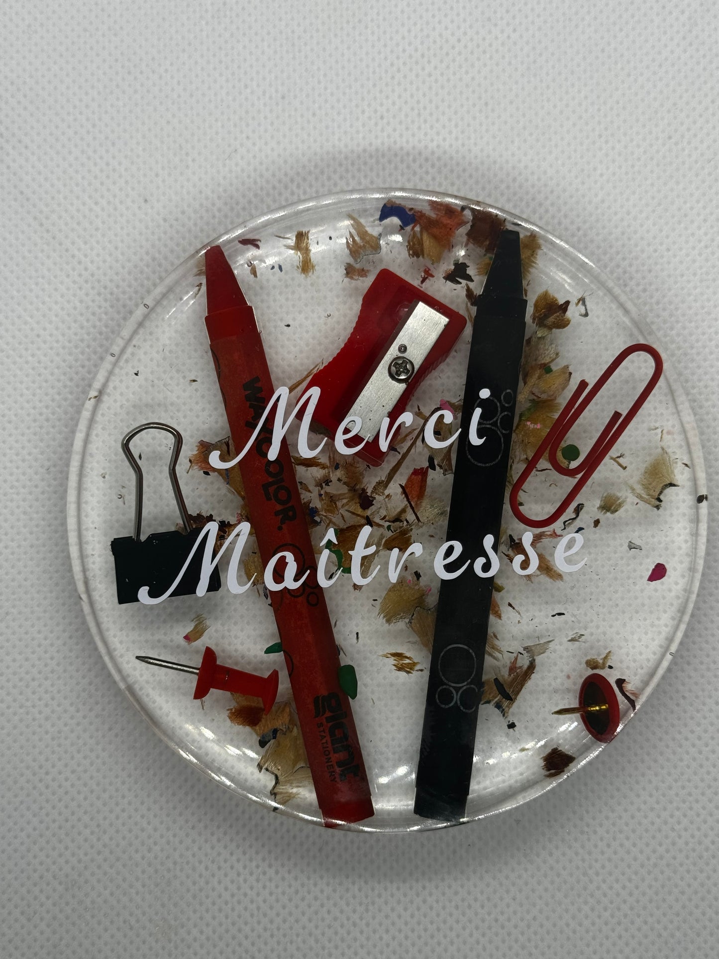 Dessous de verre personnalisé – Cadeau Maîtresse ou Maître