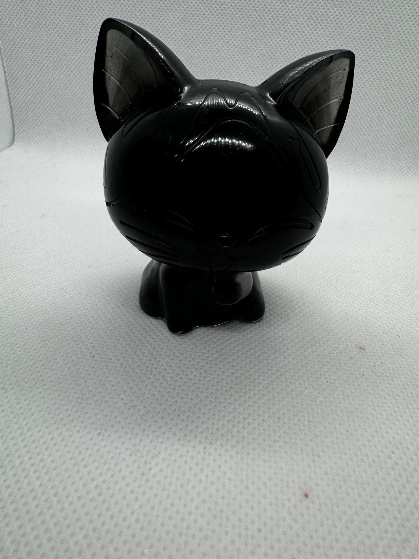 Mini statuette chat noir – Fait main