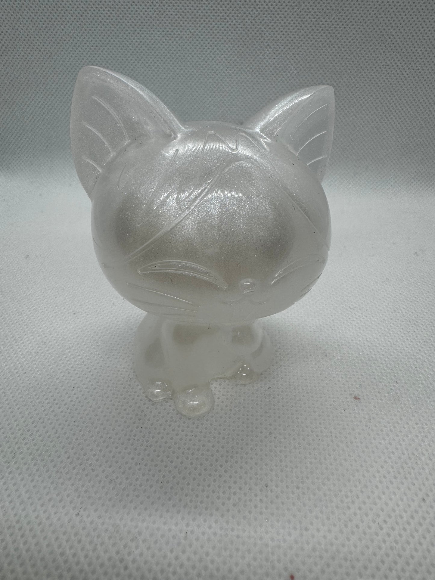 Mini statuette chat blanc – Fait main