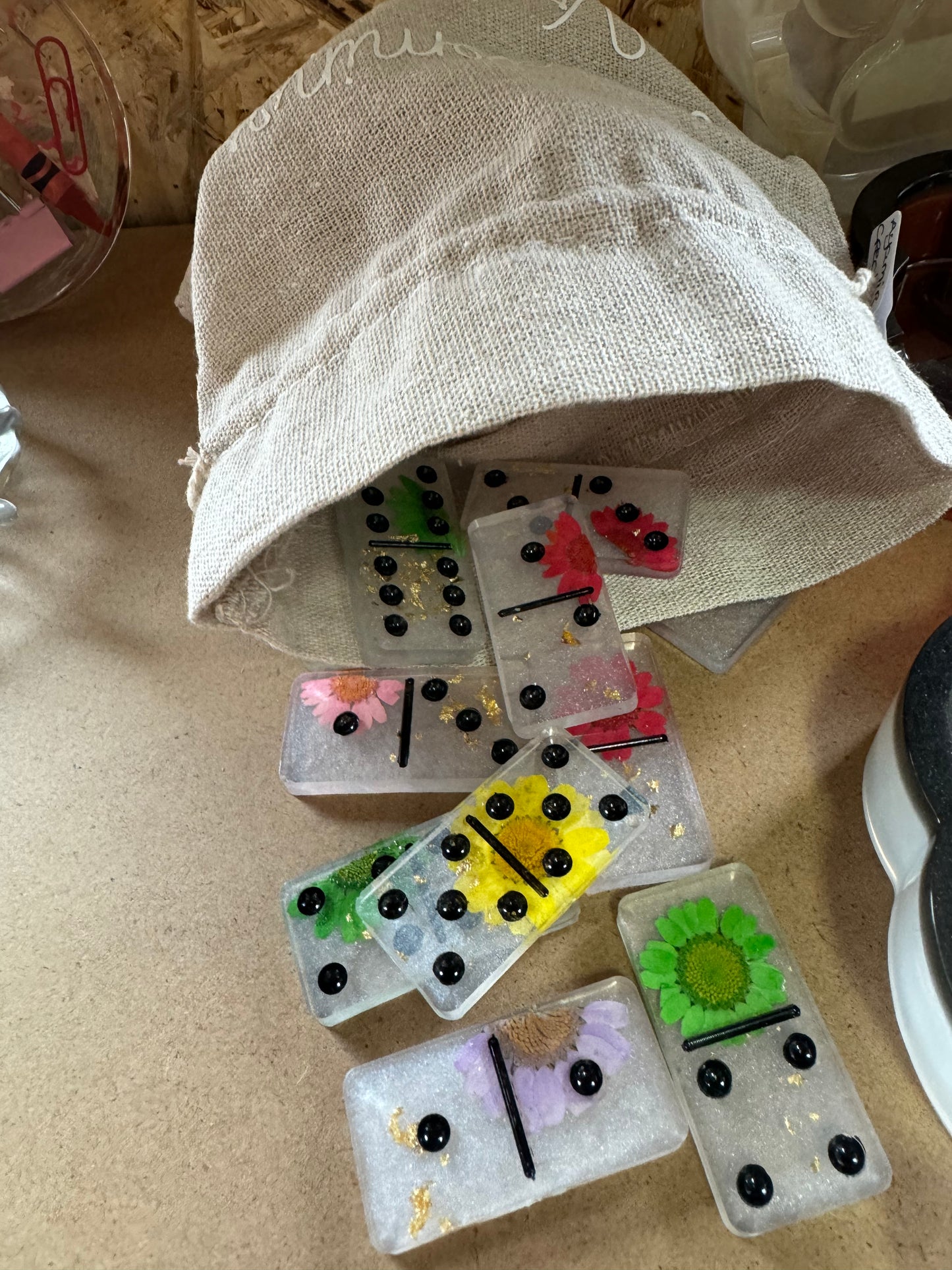 Dominos Blanc Fleuris🌸