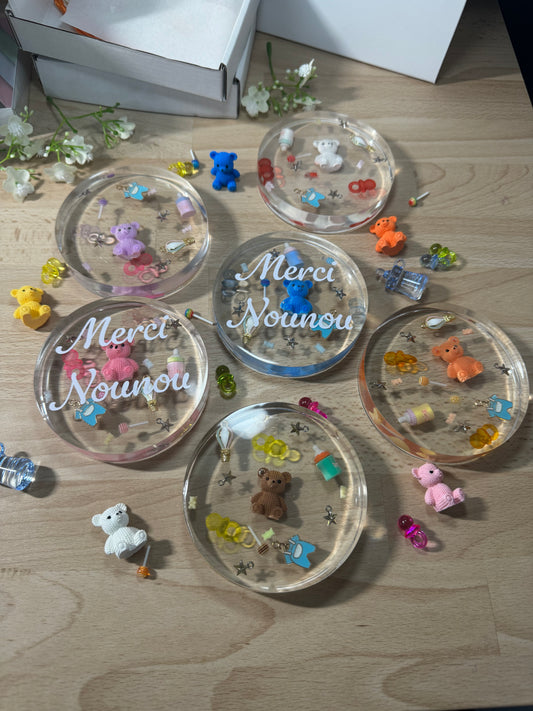 Dessous de verre personnalisé – Merci Nounou