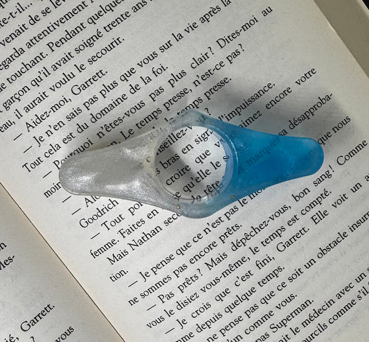 Bague de lecture bleu et blanc