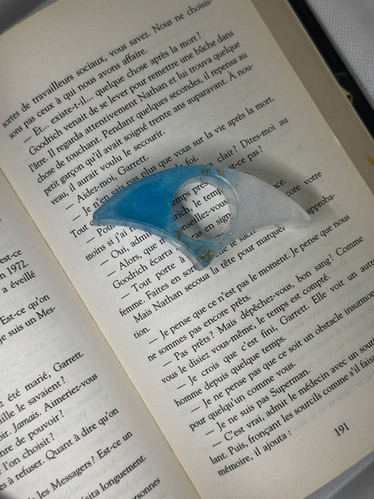 Bague de lecture blanc, bleu et or