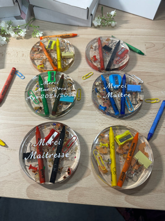 Dessous de verre personnalisé – Cadeau Maîtresse ou Maître