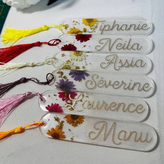 🌸 Marque-Page Fleuri Personnalisé & Boîte Cadeau offerte