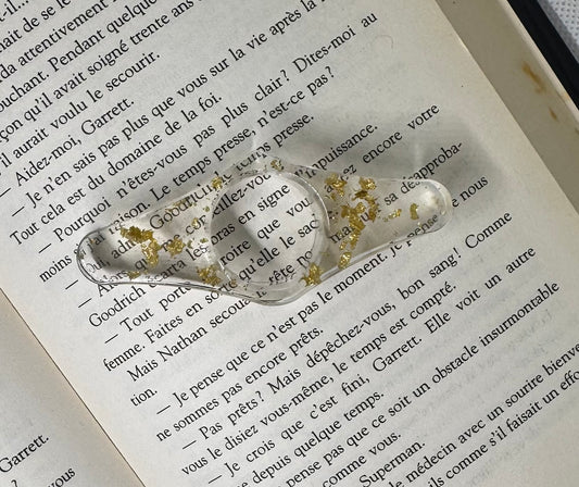 Bague de lecture transparente et or. N•1